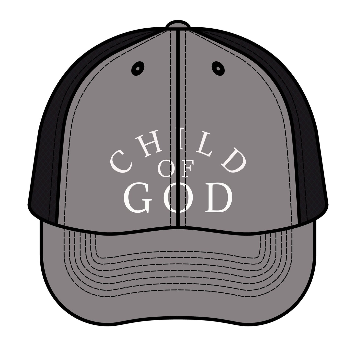 Child of God Trucker Hat Divine Faith Armor