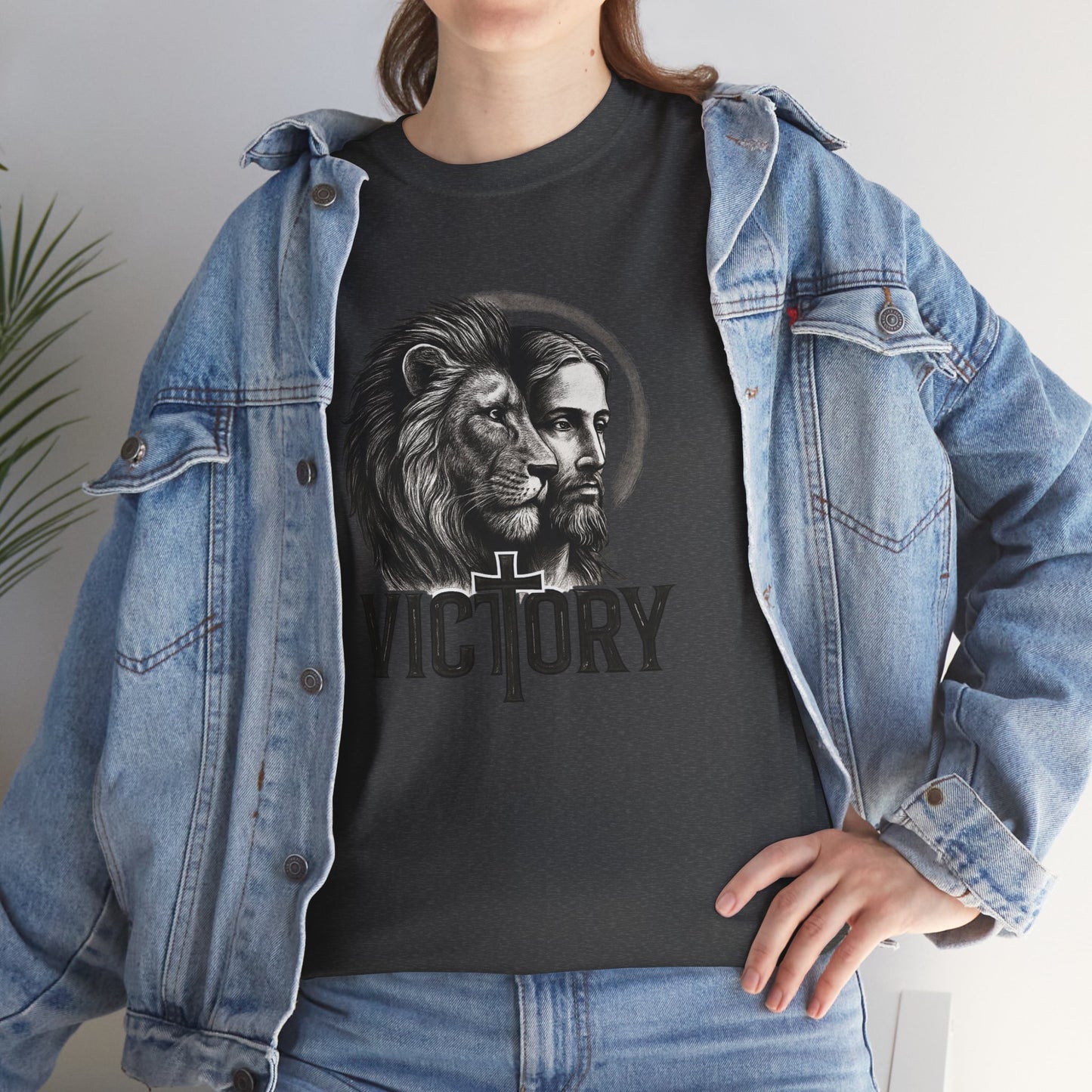 Victory Lion & Face Christian T-Shirt – Divine Faith Armor