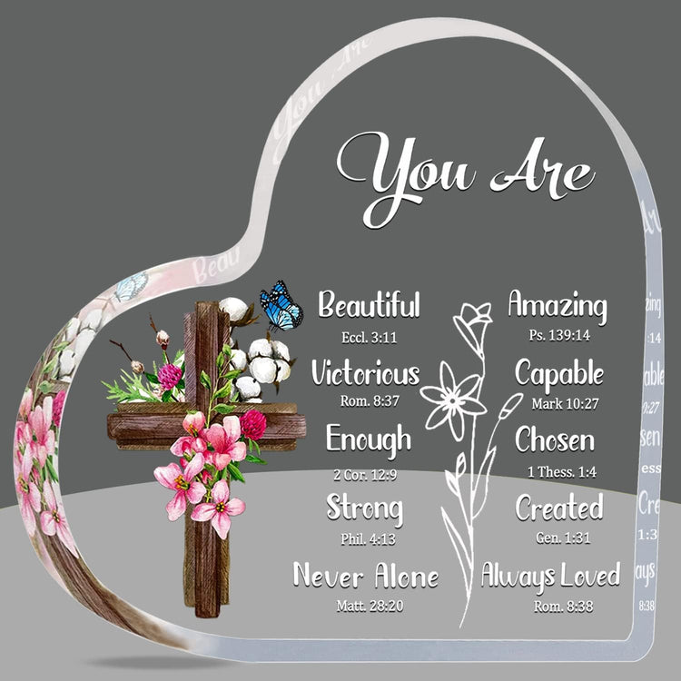 Heartfelt acrylic Christian décor piece – Divine Faith Armor™ faith-inspired home decoration.