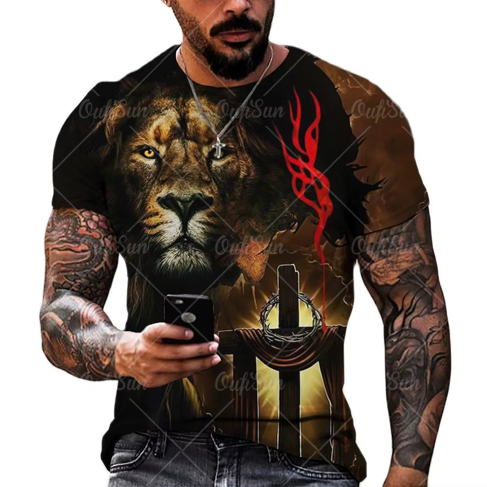 Christ Jesus T-Shirt for Mens 3D Print T Shirt Free Shipping Clothes Short Sleeve Streetwear Vintage Tops Tee Shirt Men Clothing