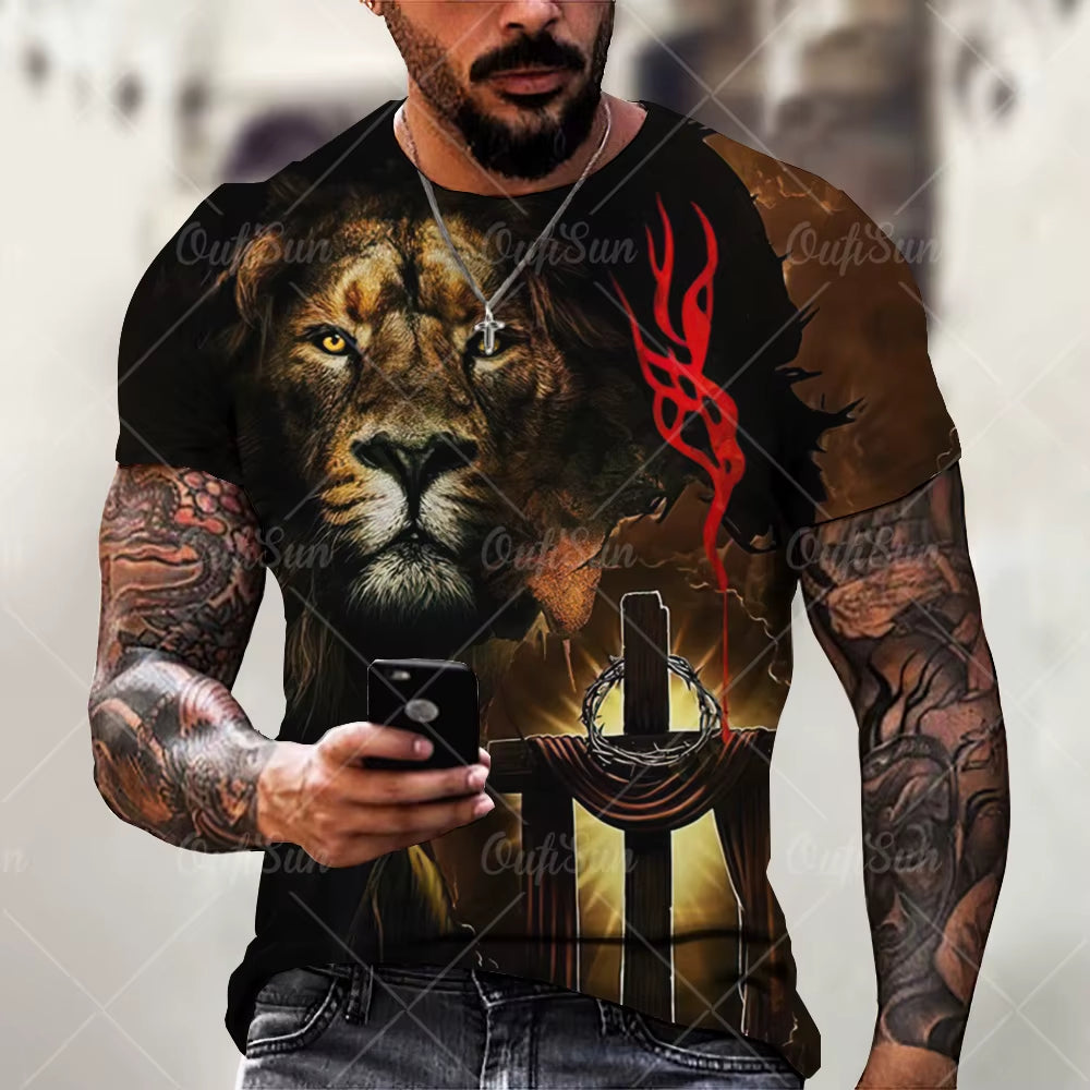 Christ Jesus T-Shirt for Mens 3D Print T Shirt Free Shipping Clothes Short Sleeve Streetwear Vintage Tops Tee Shirt Men Clothing