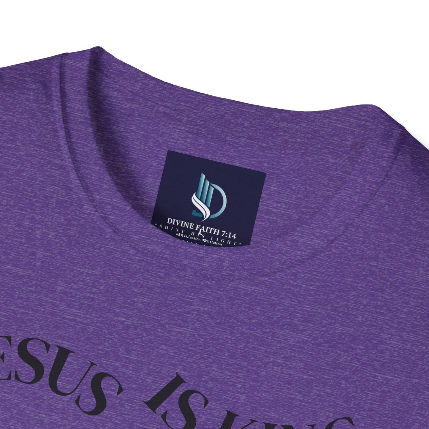 Jesus Is King Unisex Soft-Style T-Shirt – Christian Tee | Divine Faith Armor
