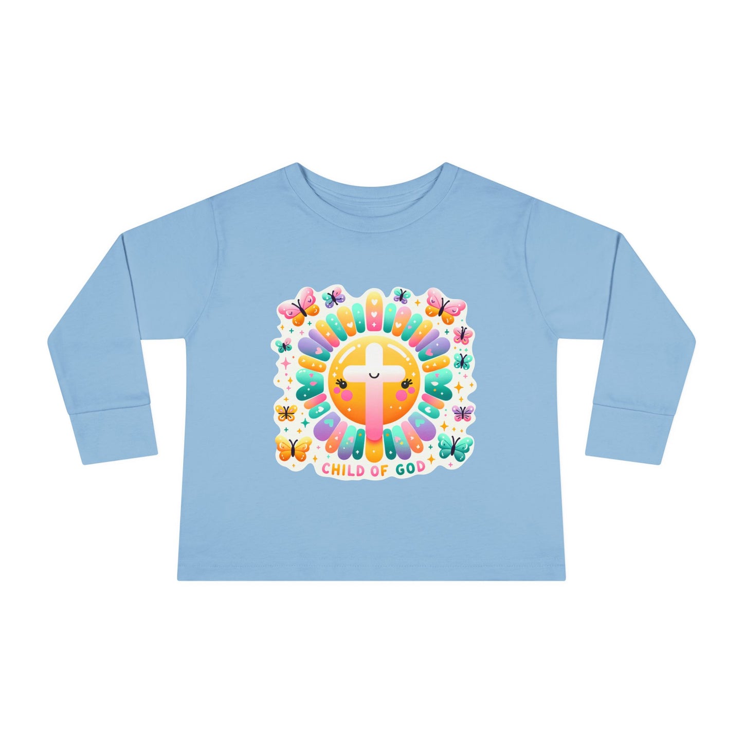 Toddler Long Sleeve Tee – Cute Christian Kids Shirt  Divine Faith Armor
