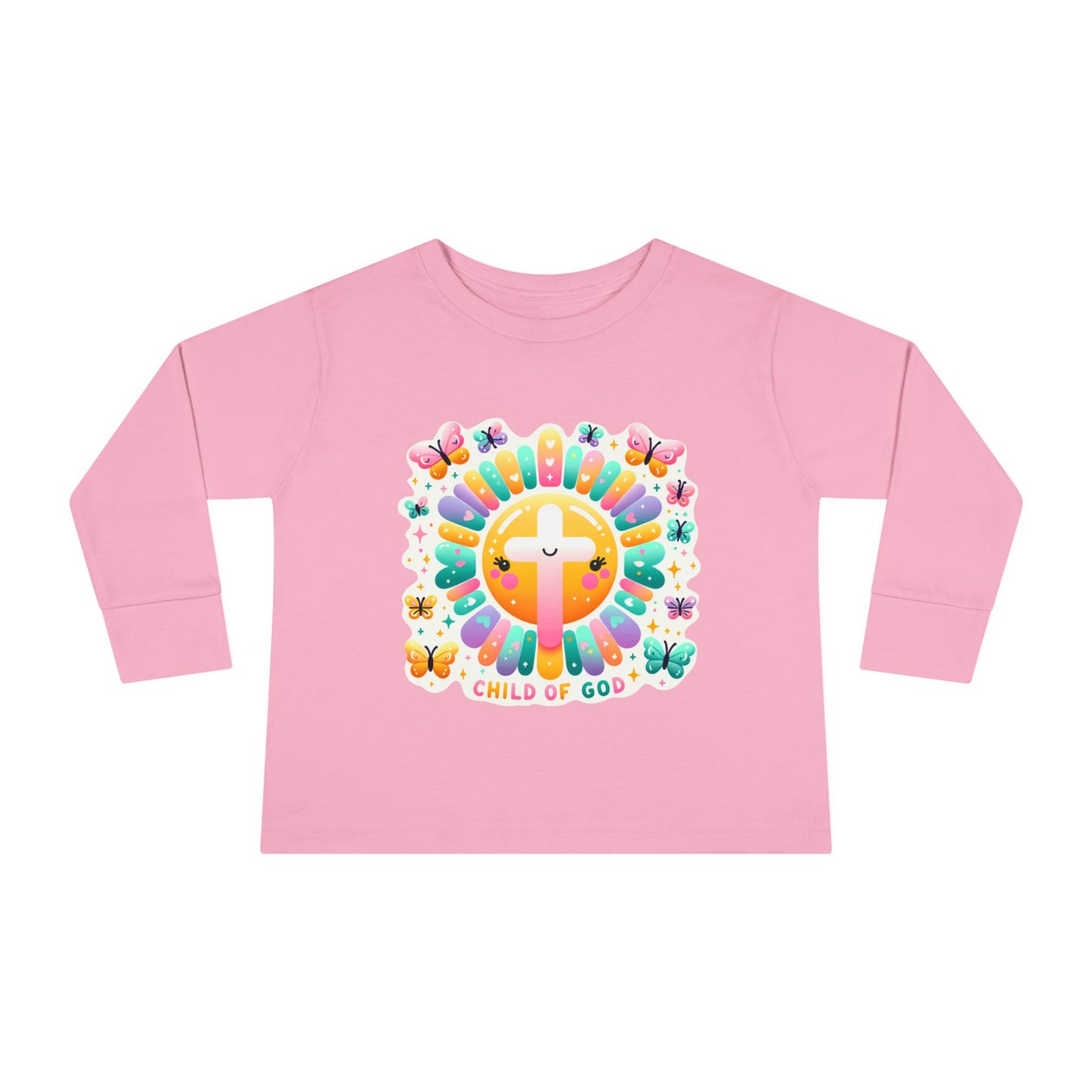 Toddler Long Sleeve Tee – Cute Christian Kids Shirt  Divine Faith Armor
