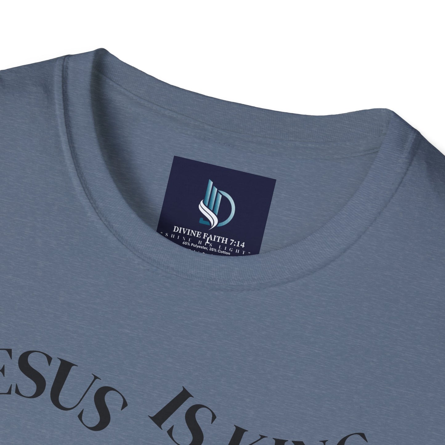 Jesus Is King Unisex Soft-Style T-Shirt – Christian Tee | Divine Faith Armor