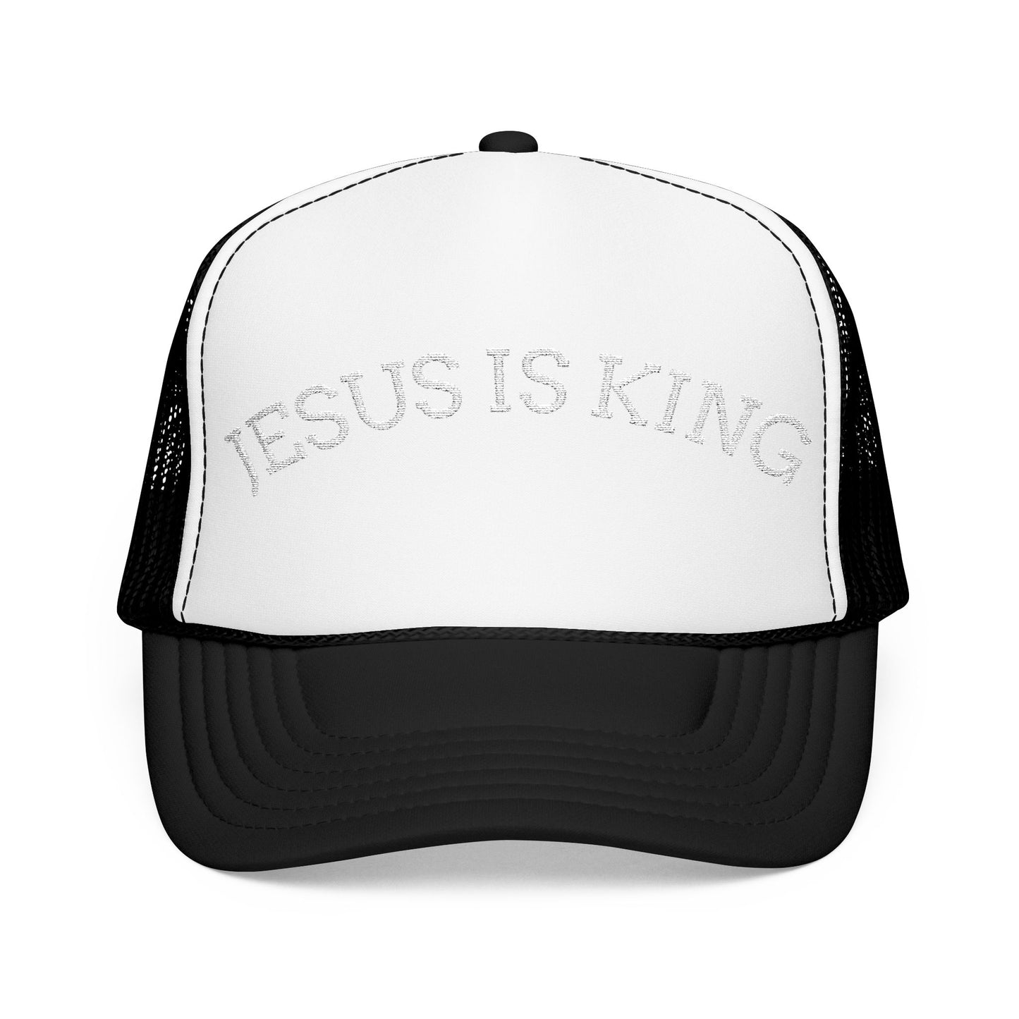 Jesus Is King Foam Trucker Hat – Christian Streetwear | Divine Faith Armor