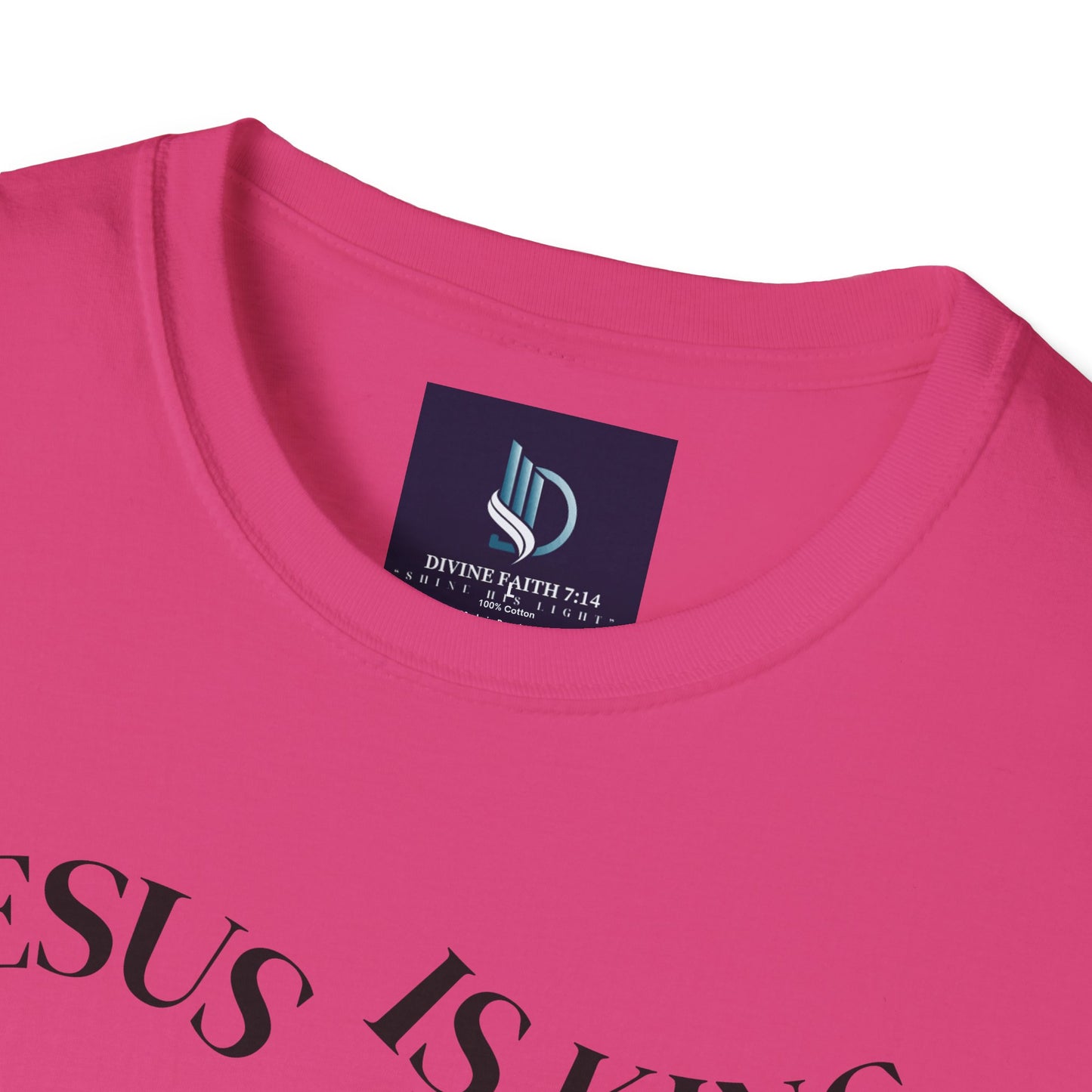 Jesus Is King Unisex Soft-Style T-Shirt – Christian Tee | Divine Faith Armor