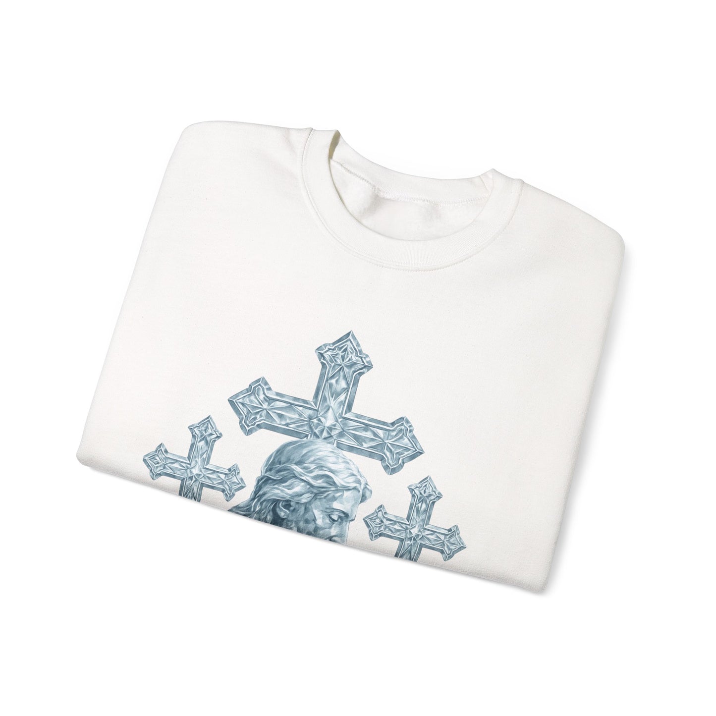 Religious Jesus & Cross Crewneck Sweatshirt — Divine Faith Armor