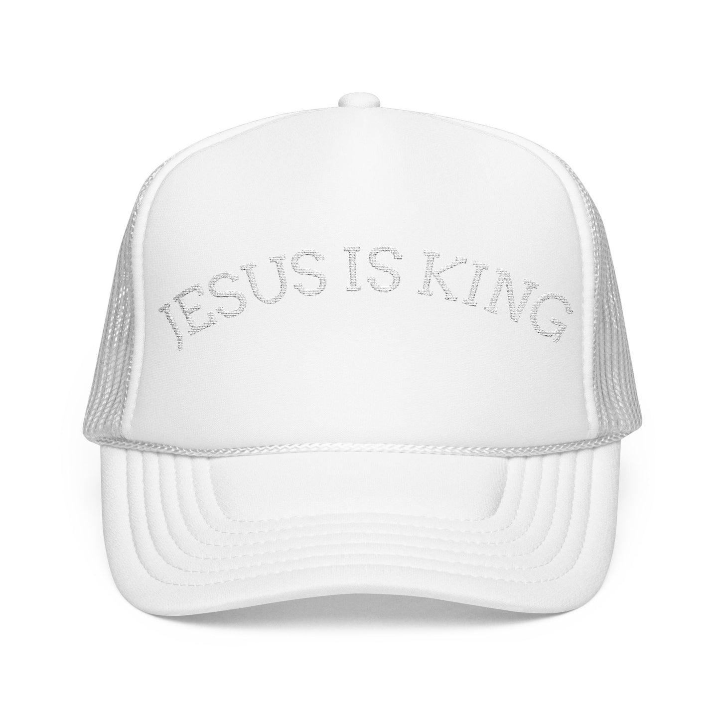 Jesus Is King Foam Trucker Hat – Christian Streetwear | Divine Faith Armor