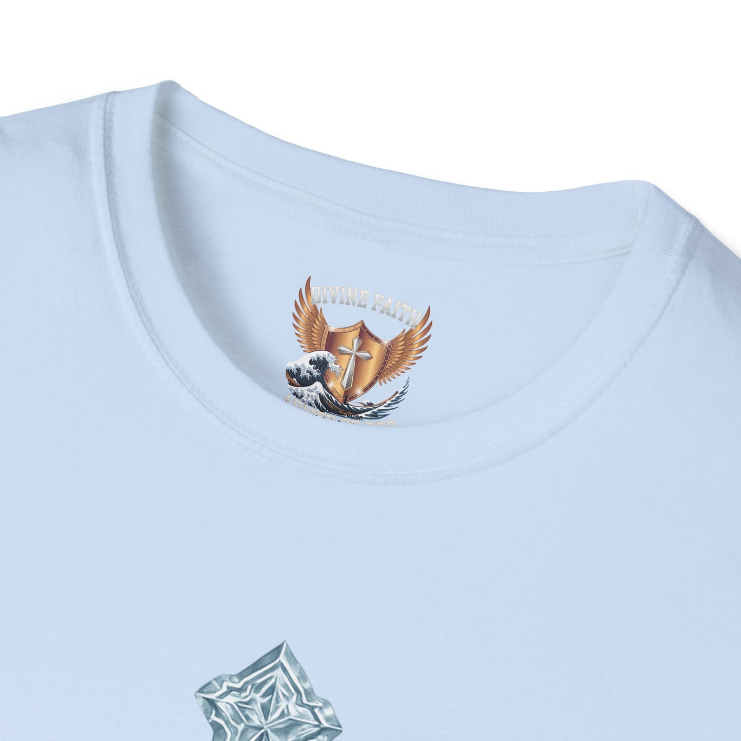 Jesus Head with Ornate Crosses T-Shirt —Divine Faith Armor