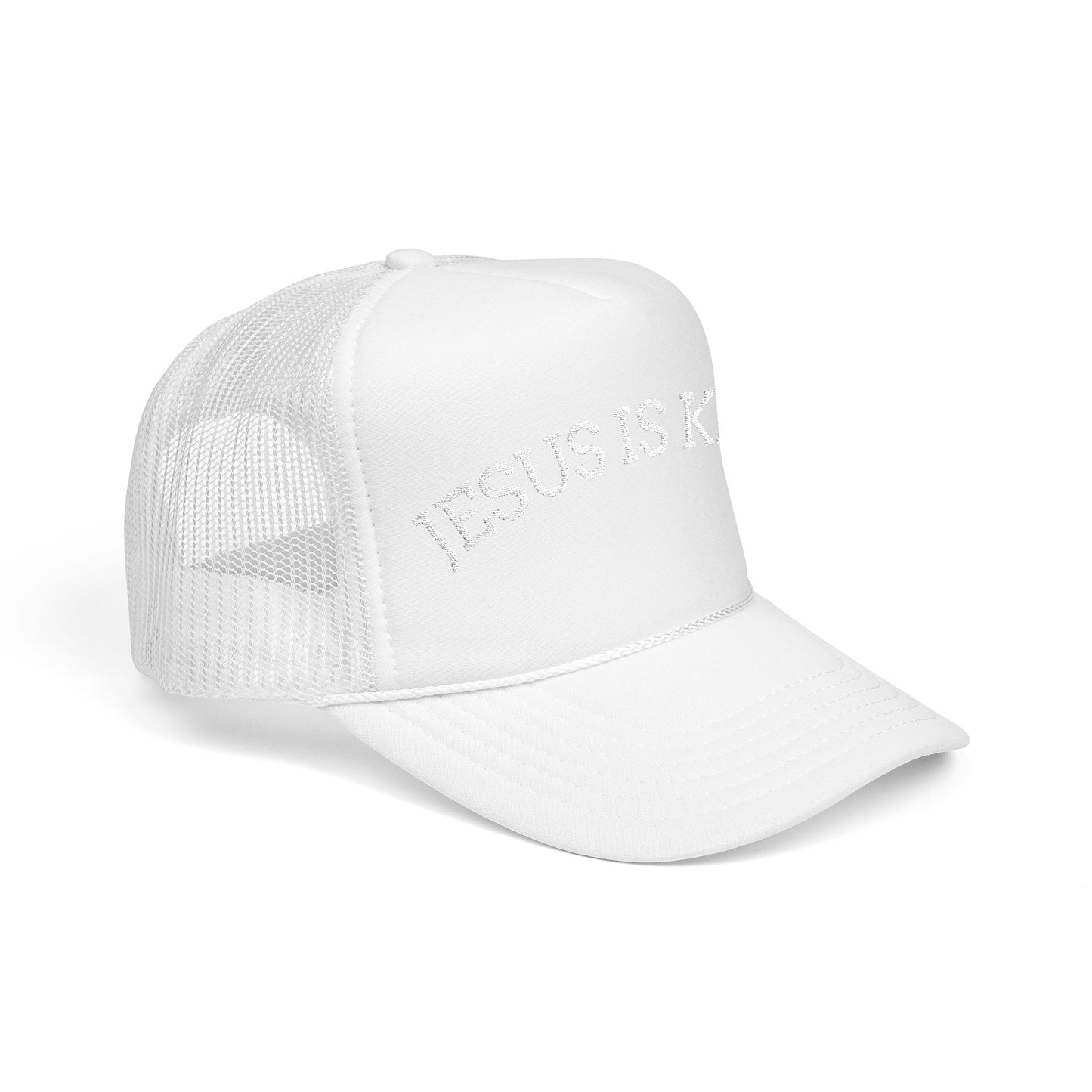 Jesus Is King Foam Trucker Hat – Christian Streetwear | Divine Faith Armor