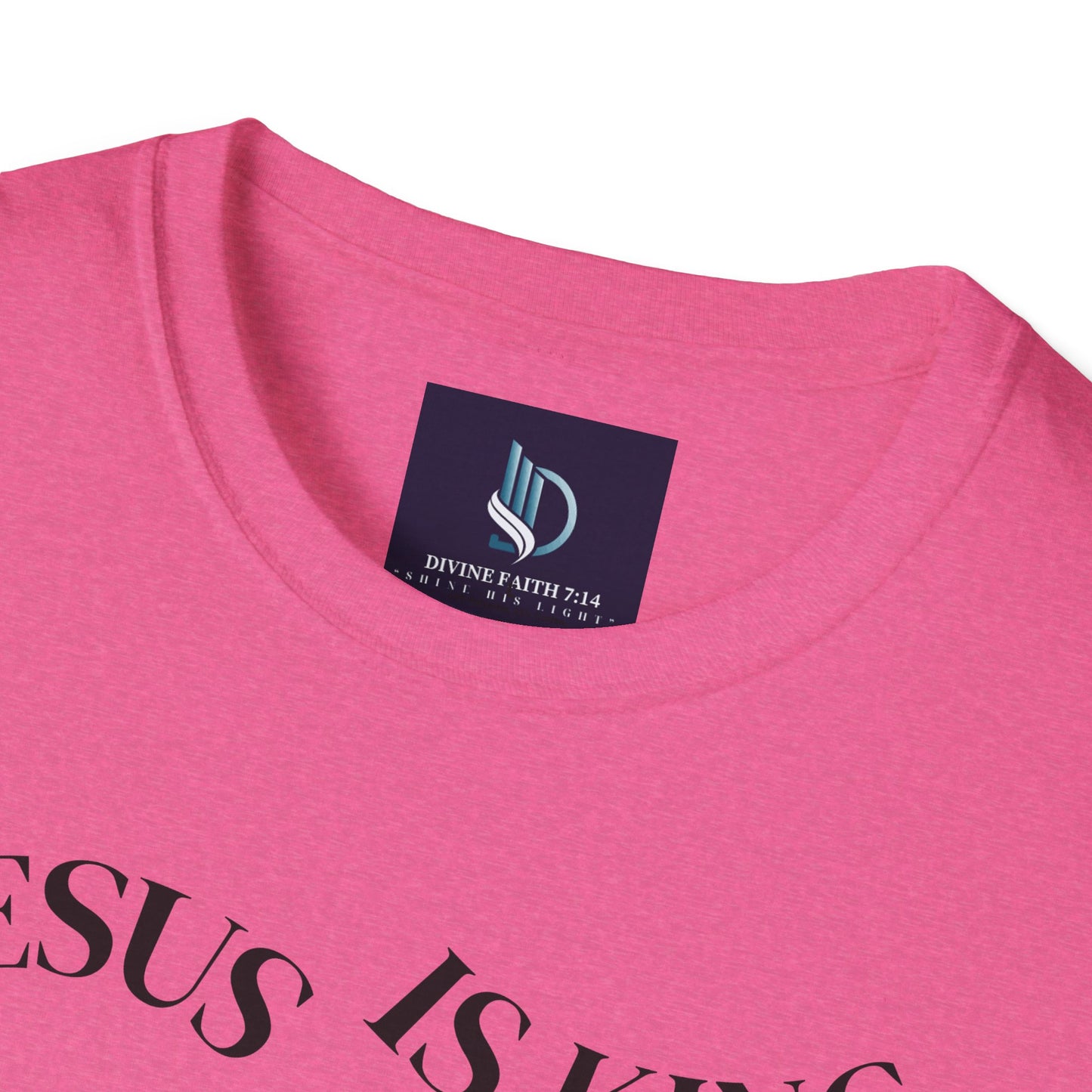 Jesus Is King Unisex Soft-Style T-Shirt – Christian Tee | Divine Faith Armor