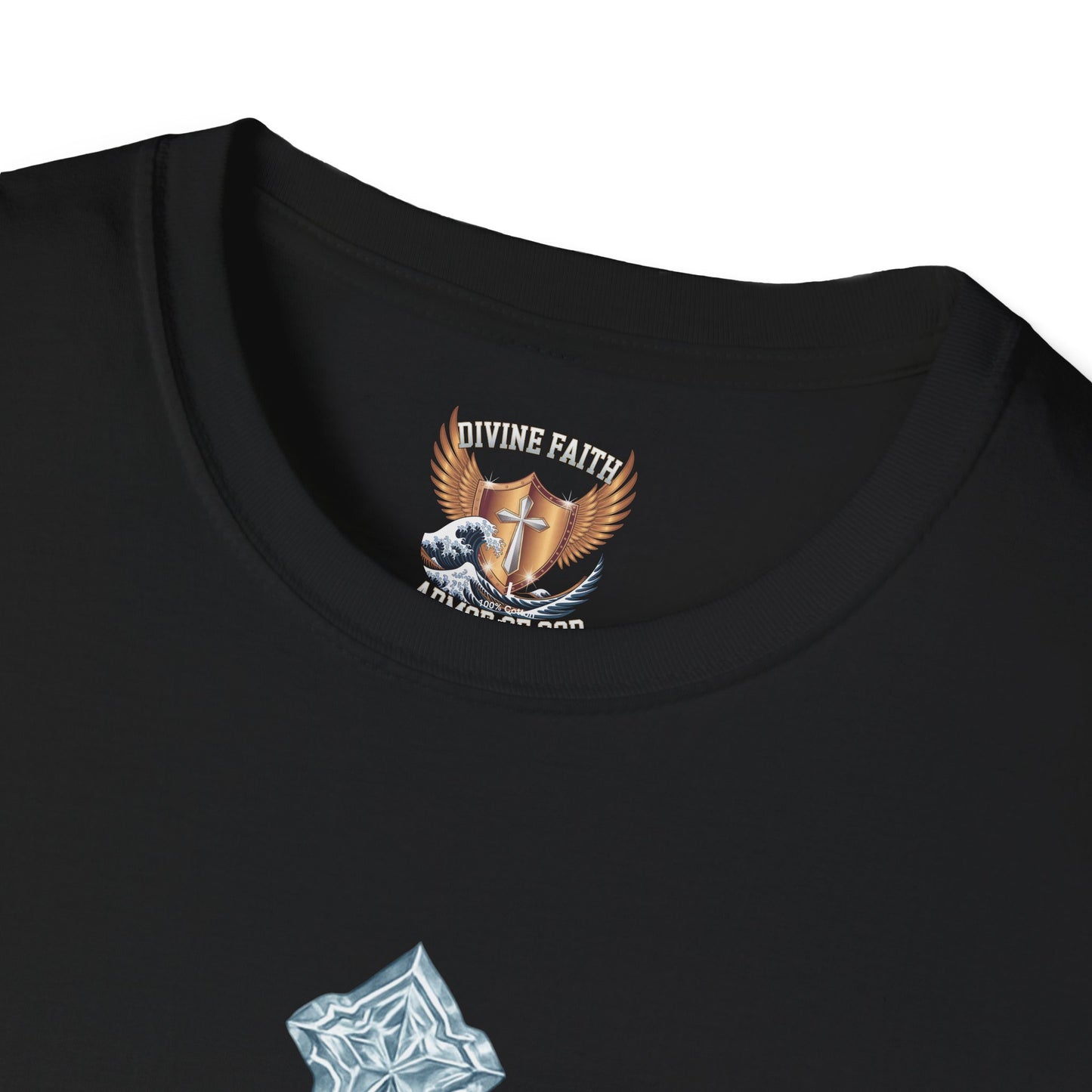 Jesus Head with Ornate Crosses T-Shirt —Divine Faith Armor