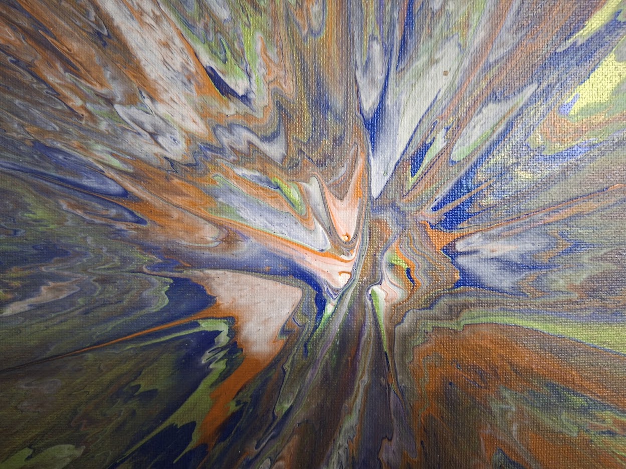 SHINE HIS LIGHT WITH!! DIVINE FAITH 714 original spin/pour art 11"x14" #1972