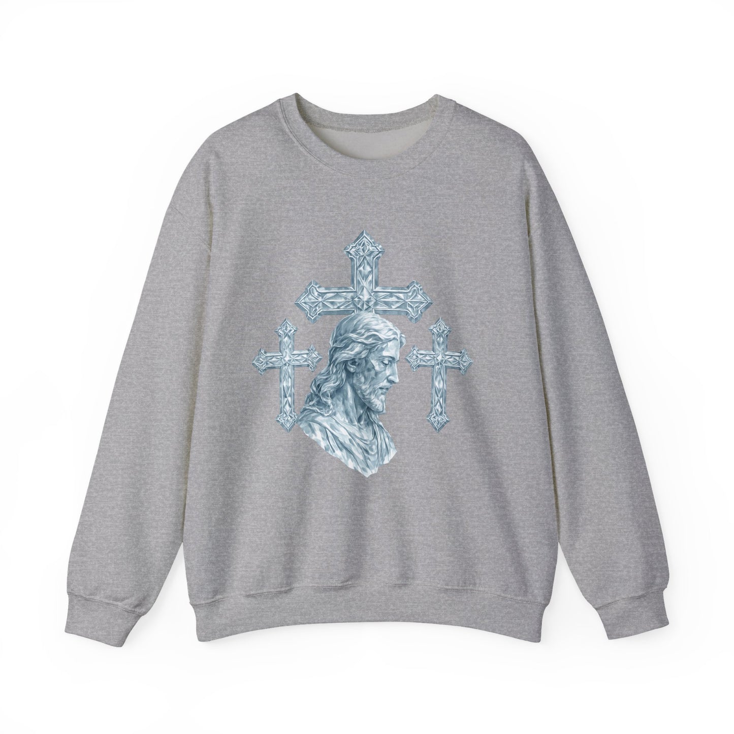 Religious Jesus & Cross Crewneck Sweatshirt — Divine Faith Armor