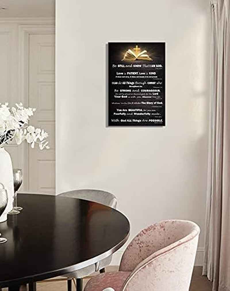 Christian Gifts for Women Motivational Wall Art for Living Room Bedroom Bathroom Kitchen Décor Inspirational Bible Verse Christian Canvas Wall Art Framed Wall Art Rustic Scripture God Says Canvas