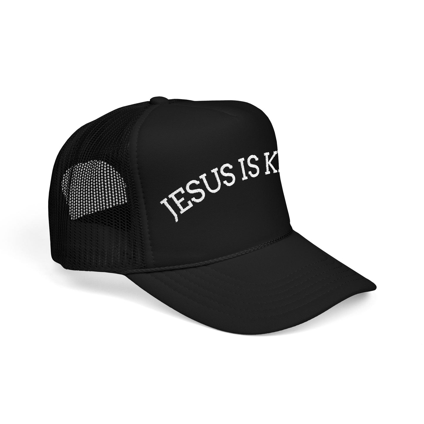 Jesus Is King Foam Trucker Hat – Christian Streetwear | Divine Faith Armor
