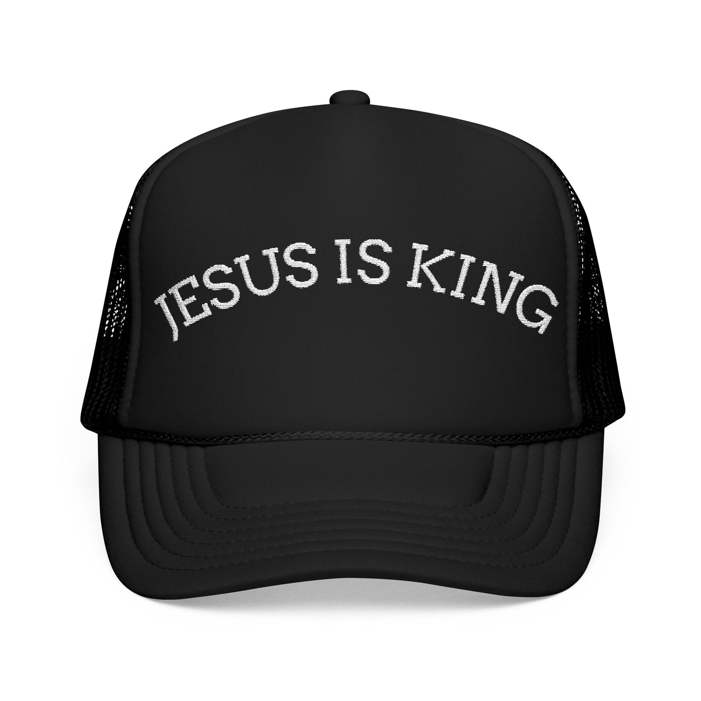 Jesus Is King Foam Trucker Hat – Christian Streetwear | Divine Faith Armor