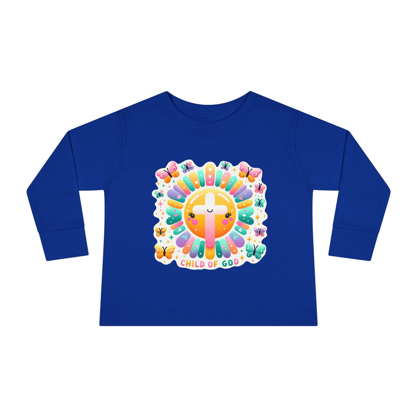 Toddler Long Sleeve Tee – Cute Christian Kids Shirt  Divine Faith Armor