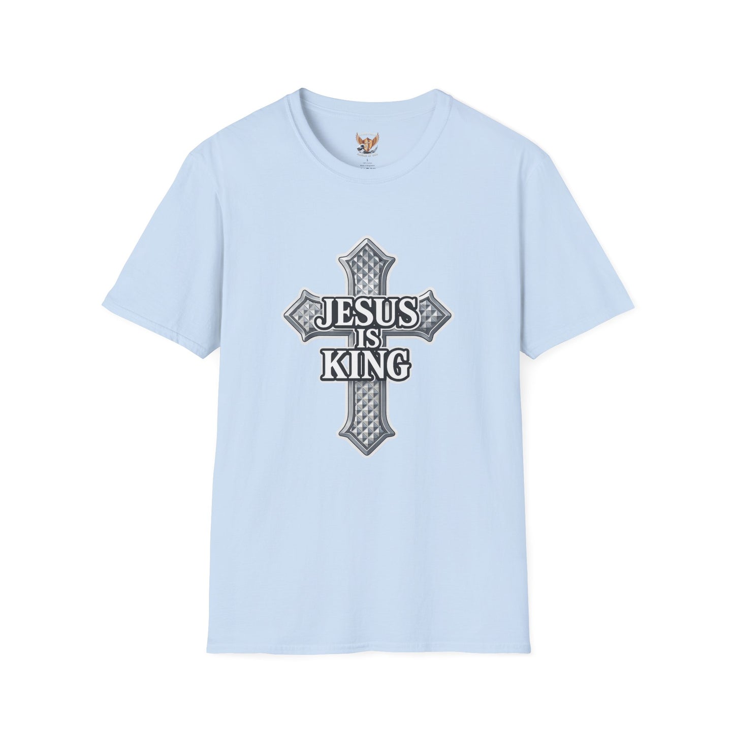 Jesus Is King Christian T-Shirt – Textured Cross Faith Tee | Divine Faith Arm