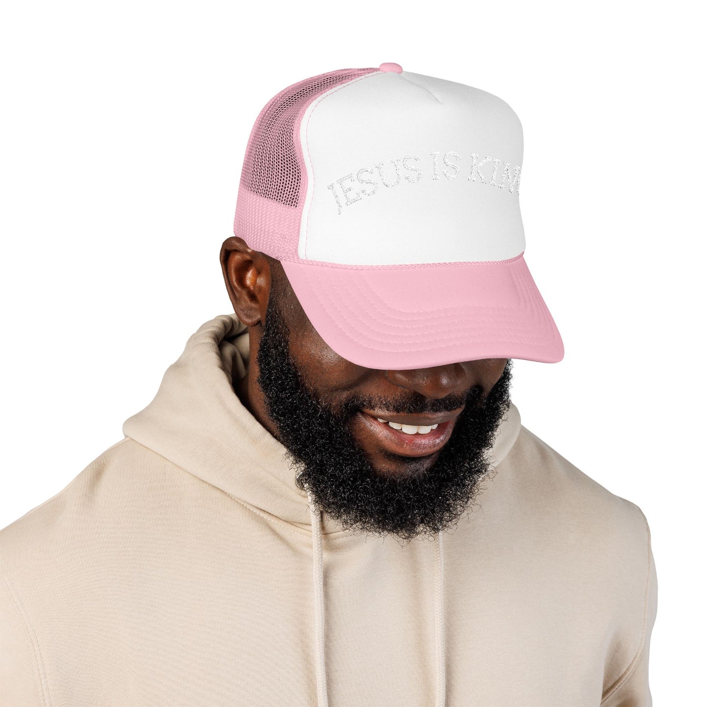 Jesus Is King Foam Trucker Hat – Christian Streetwear | Divine Faith Armor