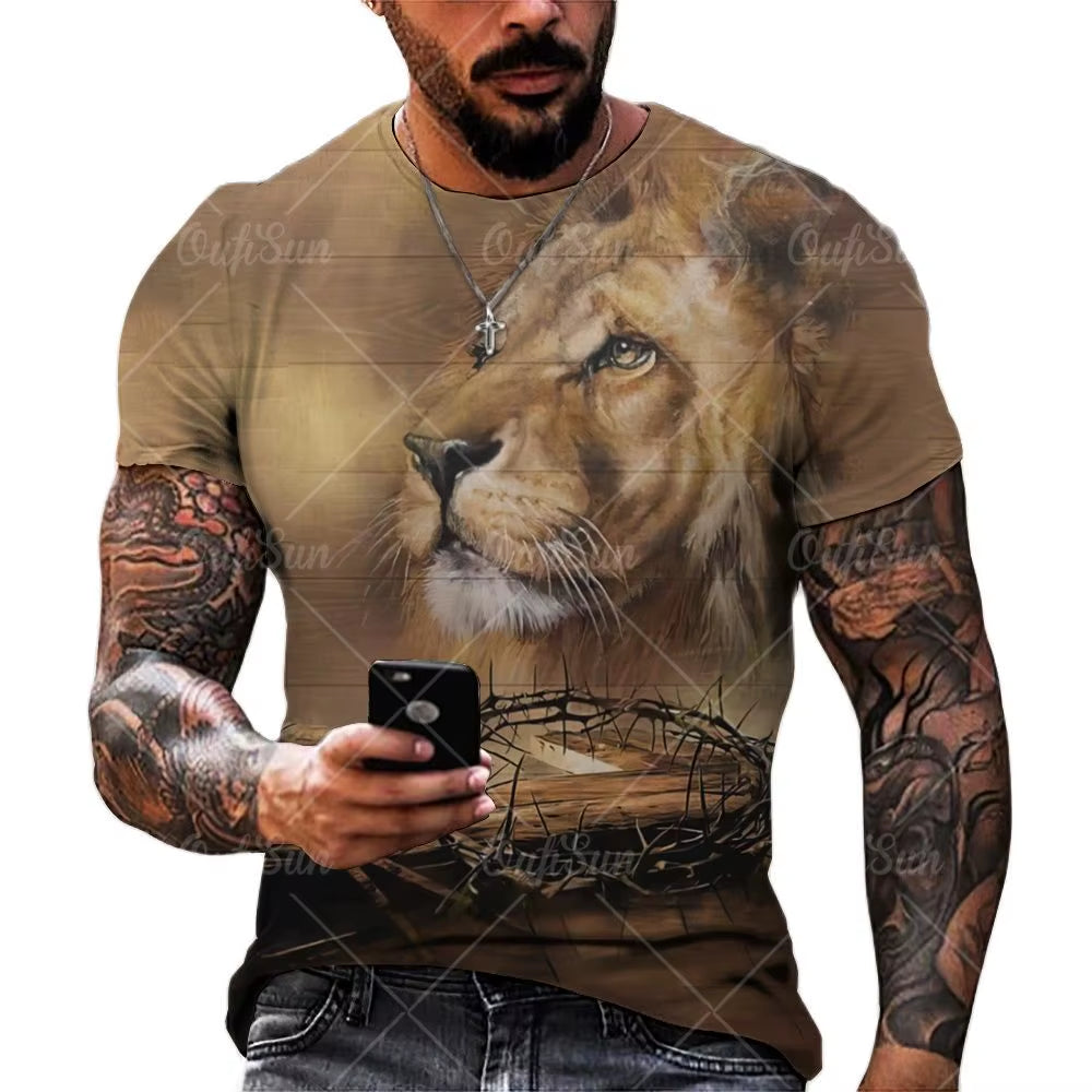 Christ Jesus T-Shirt for Mens 3D Print T Shirt Free Shipping Clothes Short Sleeve Streetwear Vintage Tops Tee Shirt Men Clothing