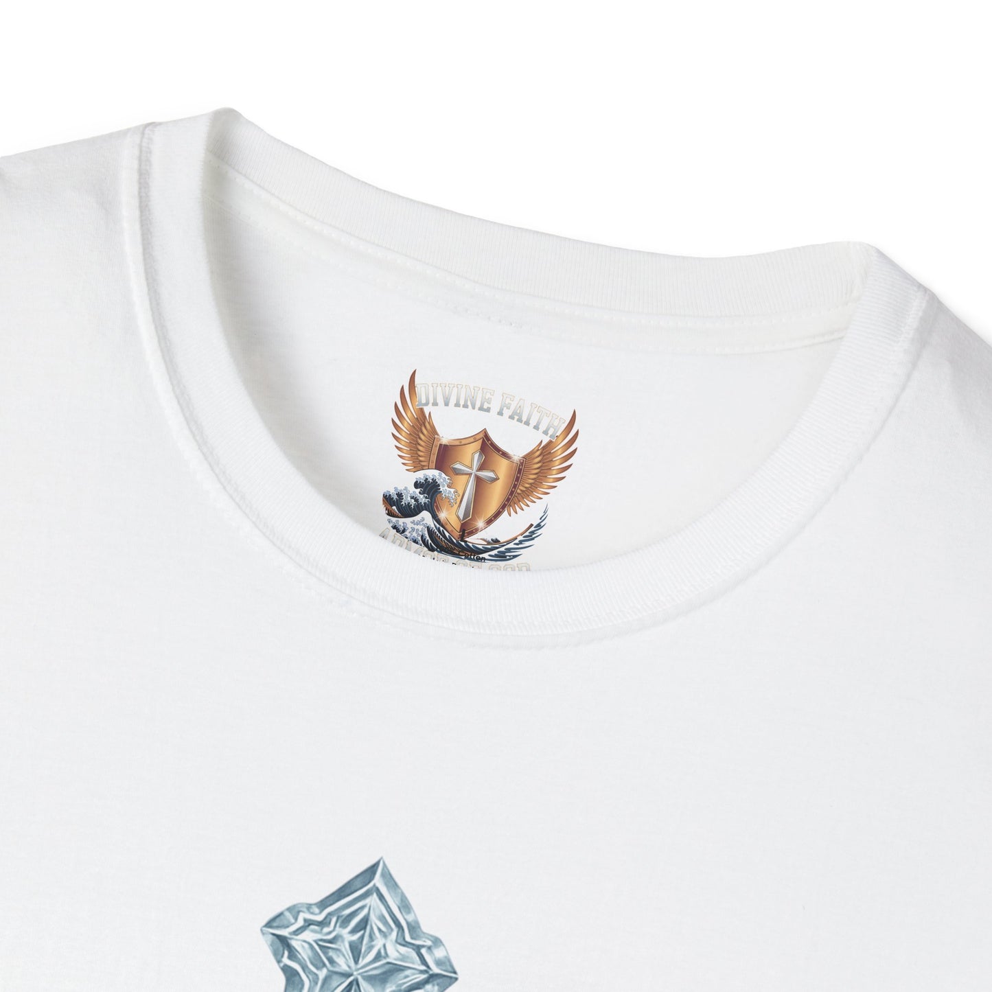 Jesus Head with Ornate Crosses T-Shirt —Divine Faith Armor