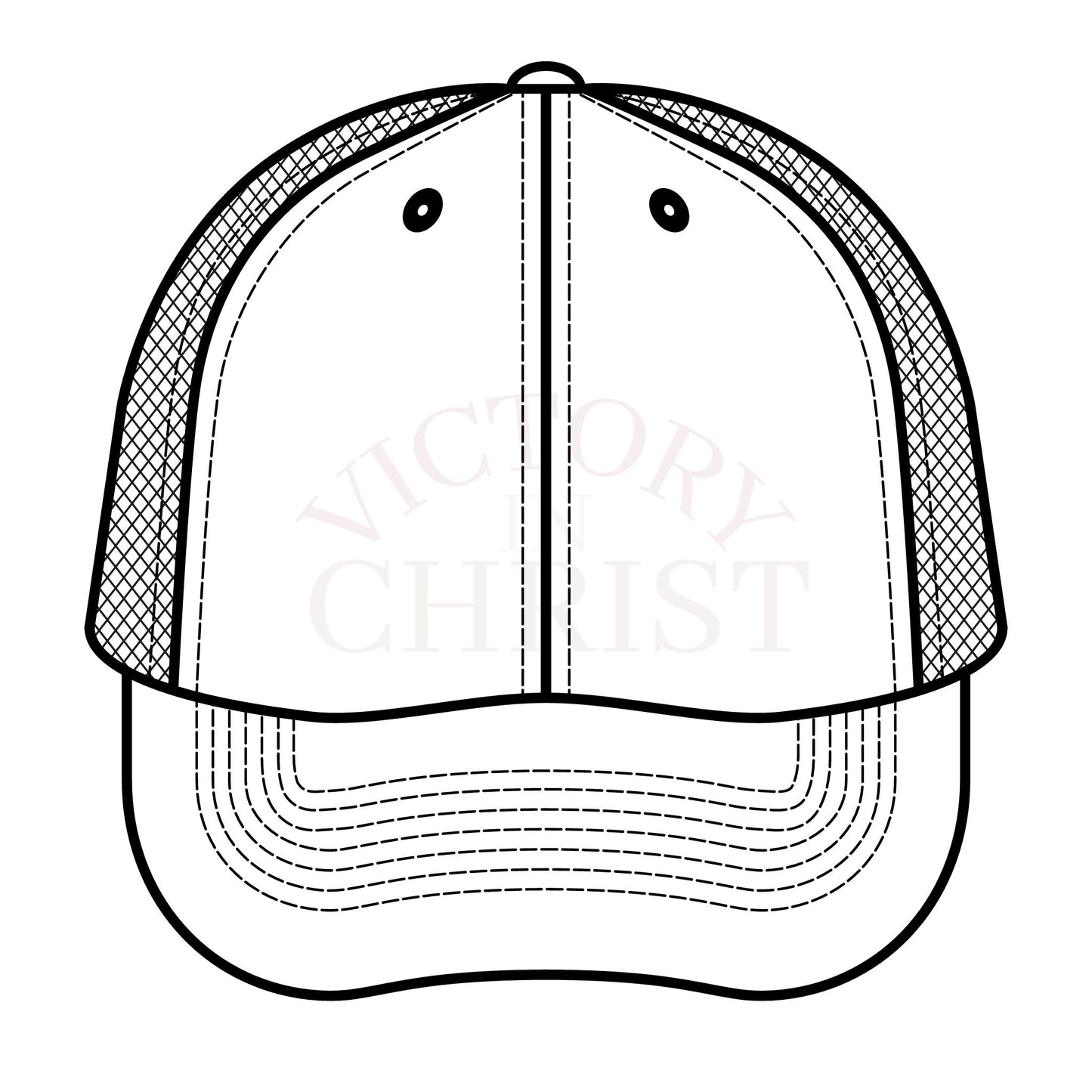 Victory in Christ Trucker Hat – Christian Faith Mesh Cap, Retro Snapback | Divine Faith Armor