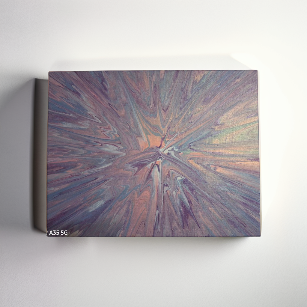 SHINE HIS LIGHT WITH!! DIVINE FAITH 714 original spin/pour art 11"x14" #520
