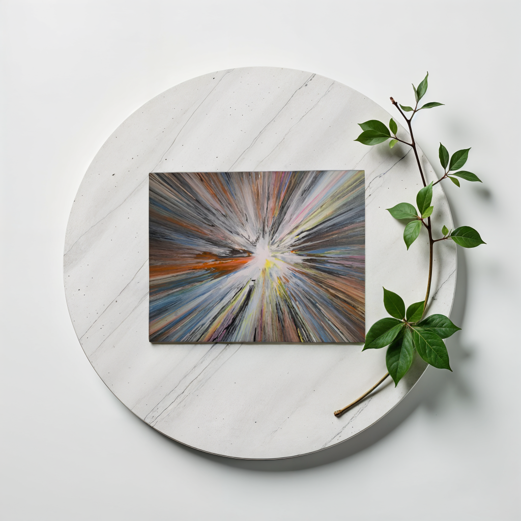 SHINE HIS LIGHT WITH!! DIVINE FAITH 714 original spin/pour art 16"x20" #521