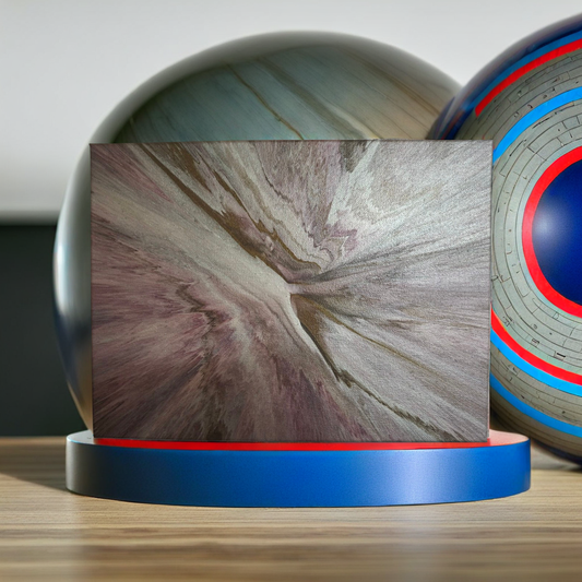 SHINE HIS LIGHT WITH!! DIVINE FAITH 714 original spin/pour art 9"x12" #1965