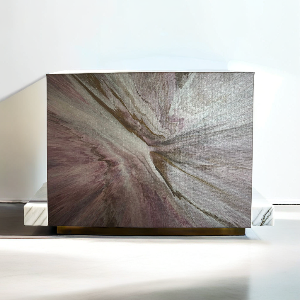 SHINE HIS LIGHT WITH!! DIVINE FAITH 714 original spin/pour art 9"x12" #1965