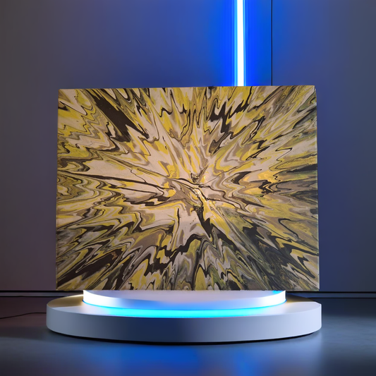 SHINE HIS LIGHT WITH!! DIVINE FAITH 714 original spin/pour art 11"x14" #700