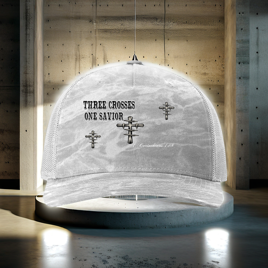 Three Crosses One Savior Hat Divine Faith Armor