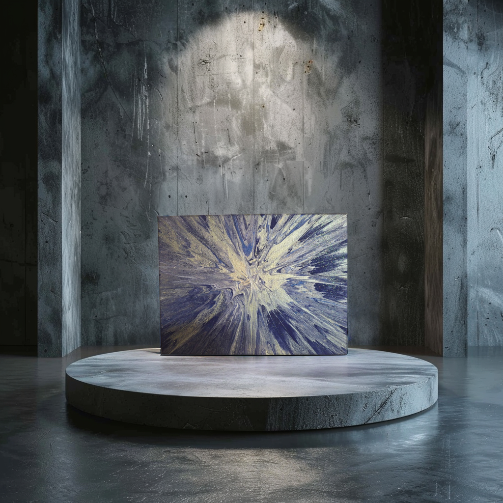 SHINE HIS LIGHT WITH!! DIVINE FAITH 714 original spin/pour art 9"x12" #801