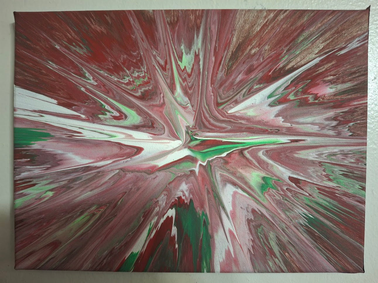 SHINE HIS LIGHT WITH!! DIVINE FAITH 714 original spin/pour art 9"x12" #803