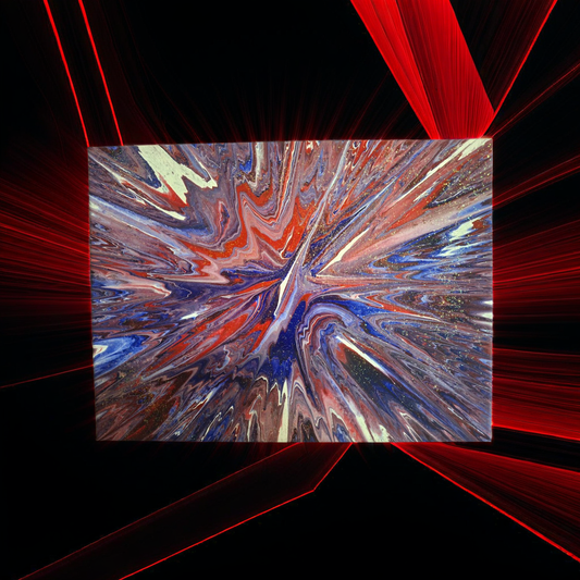 SHINE HIS LIGHT WITH!! DIVINE FAITH 714 original spin/pour art 9"x12" #804