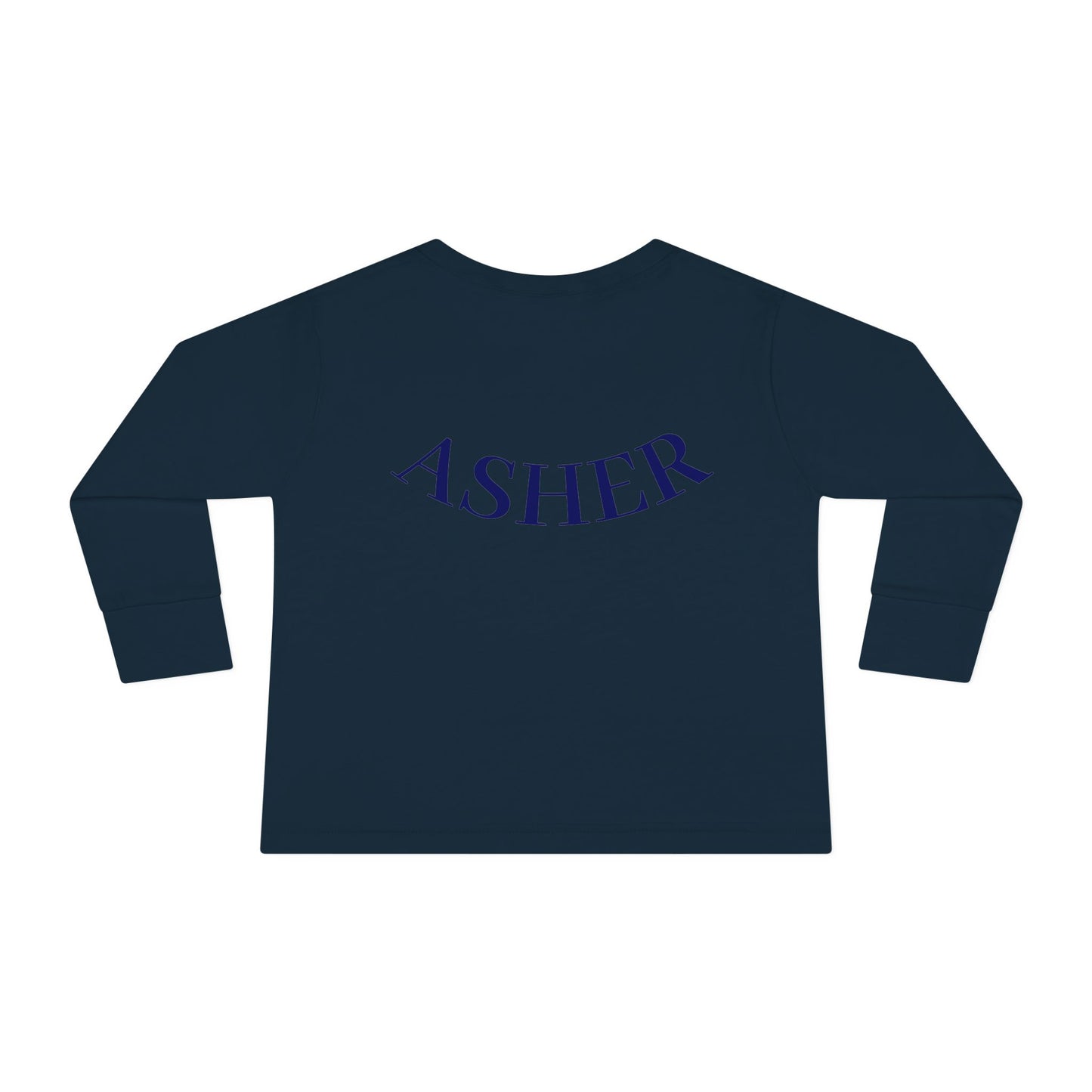 Jesus Loves Me Toddler Long Sleeve Tee Cars Design Personalized Back, Christian Kids apparel