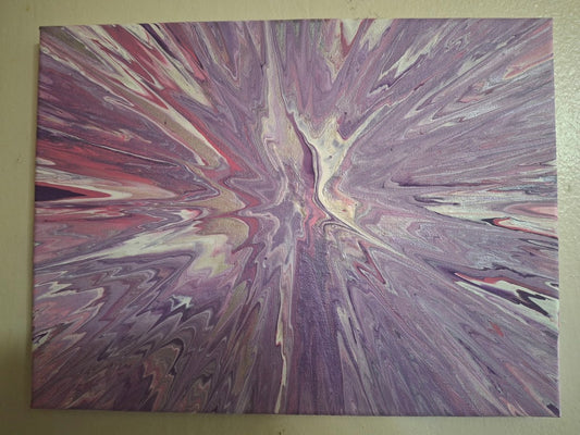 SHINE HIS LIGHT WITH!! DIVINE FAITH 714 original spin/pour art 9"x12" #815