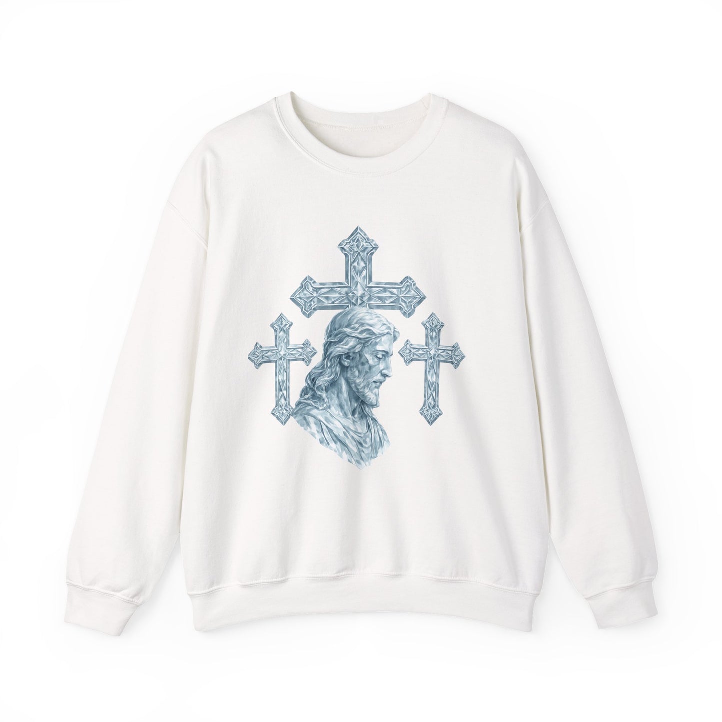 Religious Jesus & Cross Crewneck Sweatshirt — Divine Faith Armor