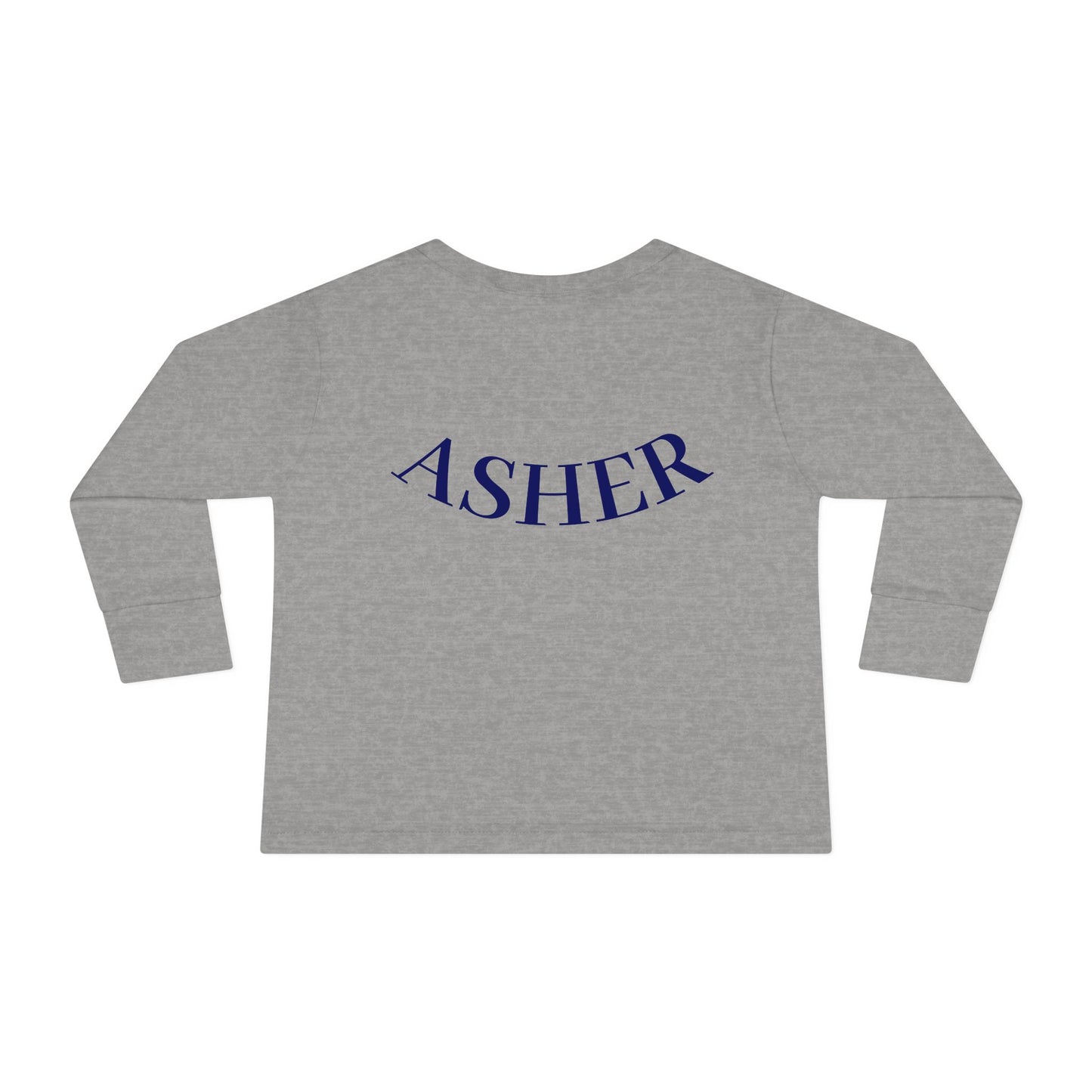 Jesus Loves Me Toddler Long Sleeve Tee Cars Design Personalized Back, Christian Kids apparel