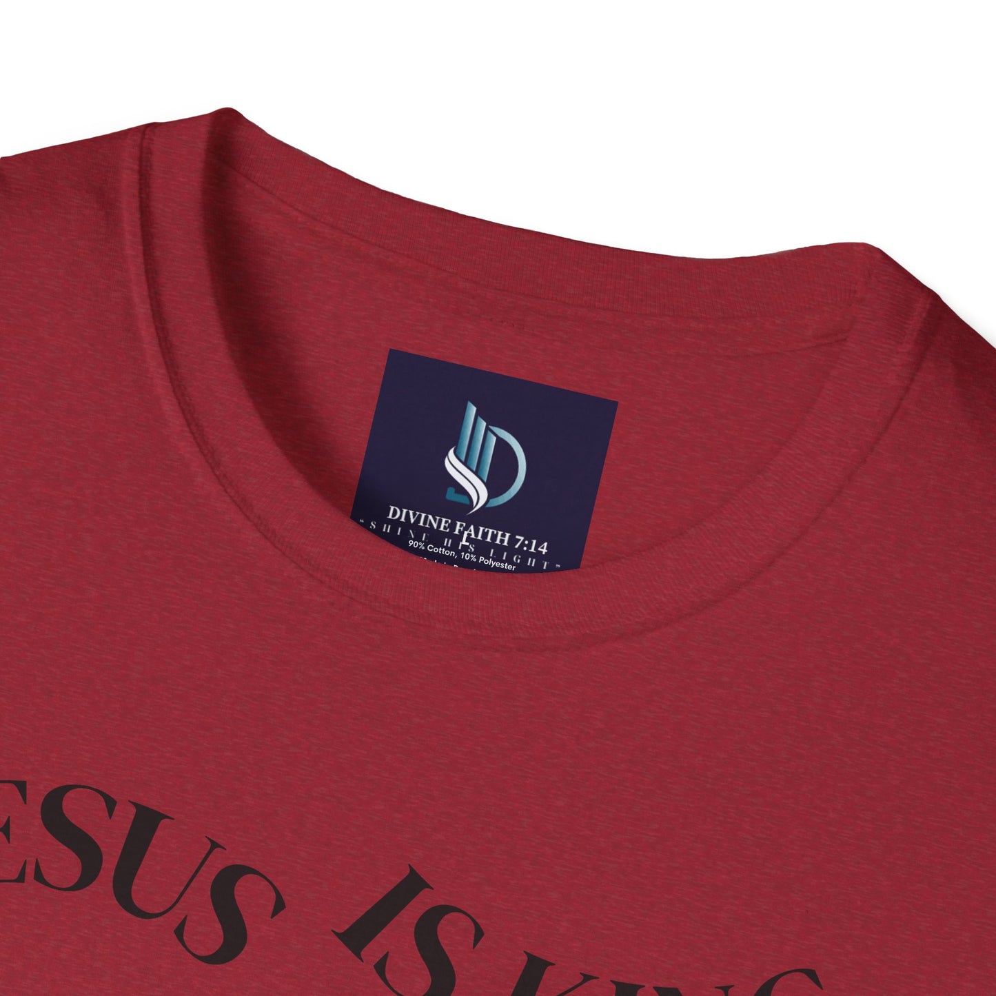 Jesus Is King Unisex Soft-Style T-Shirt – Christian Tee | Divine Faith Armor