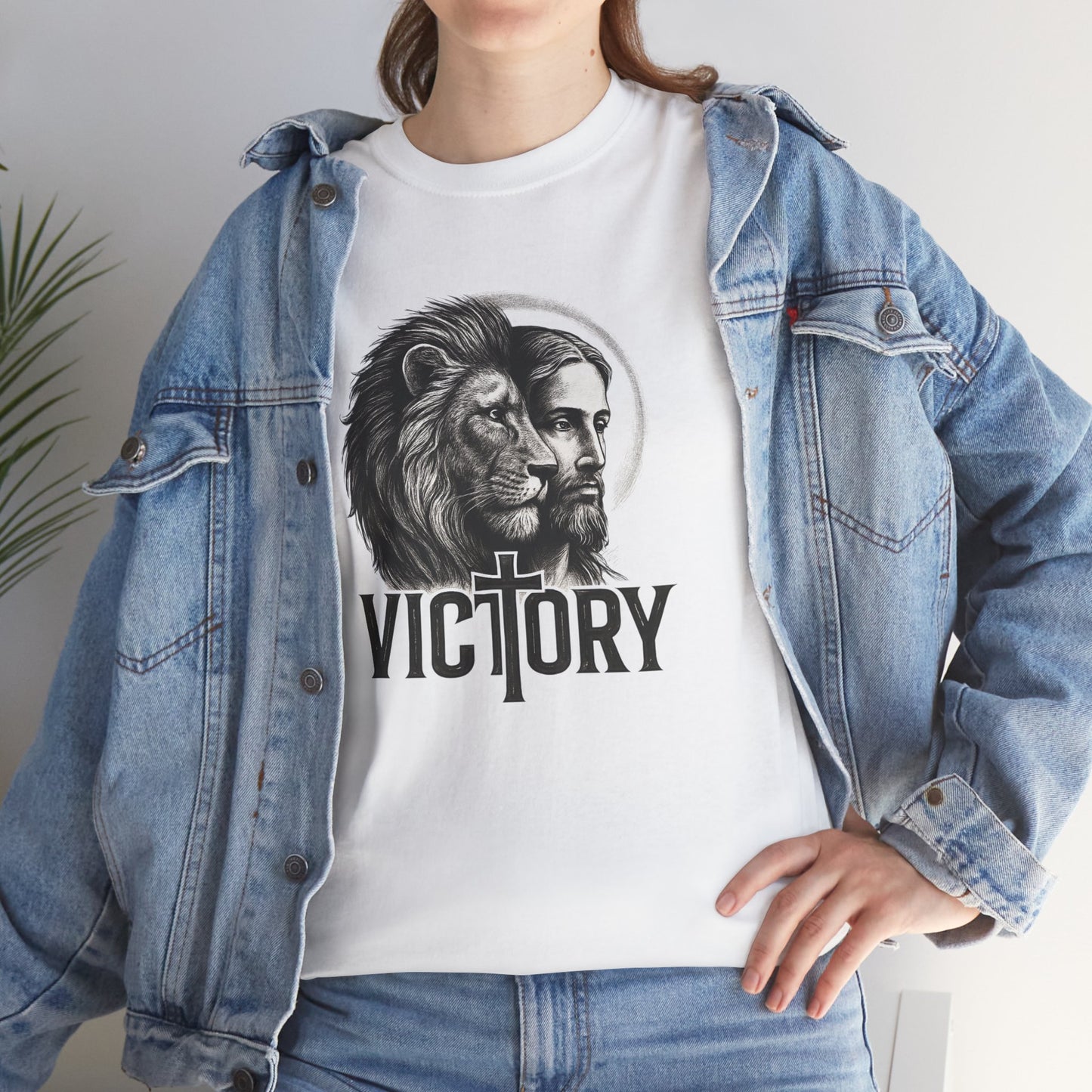 Victory Lion & Face Christian T-Shirt – Divine Faith Armor