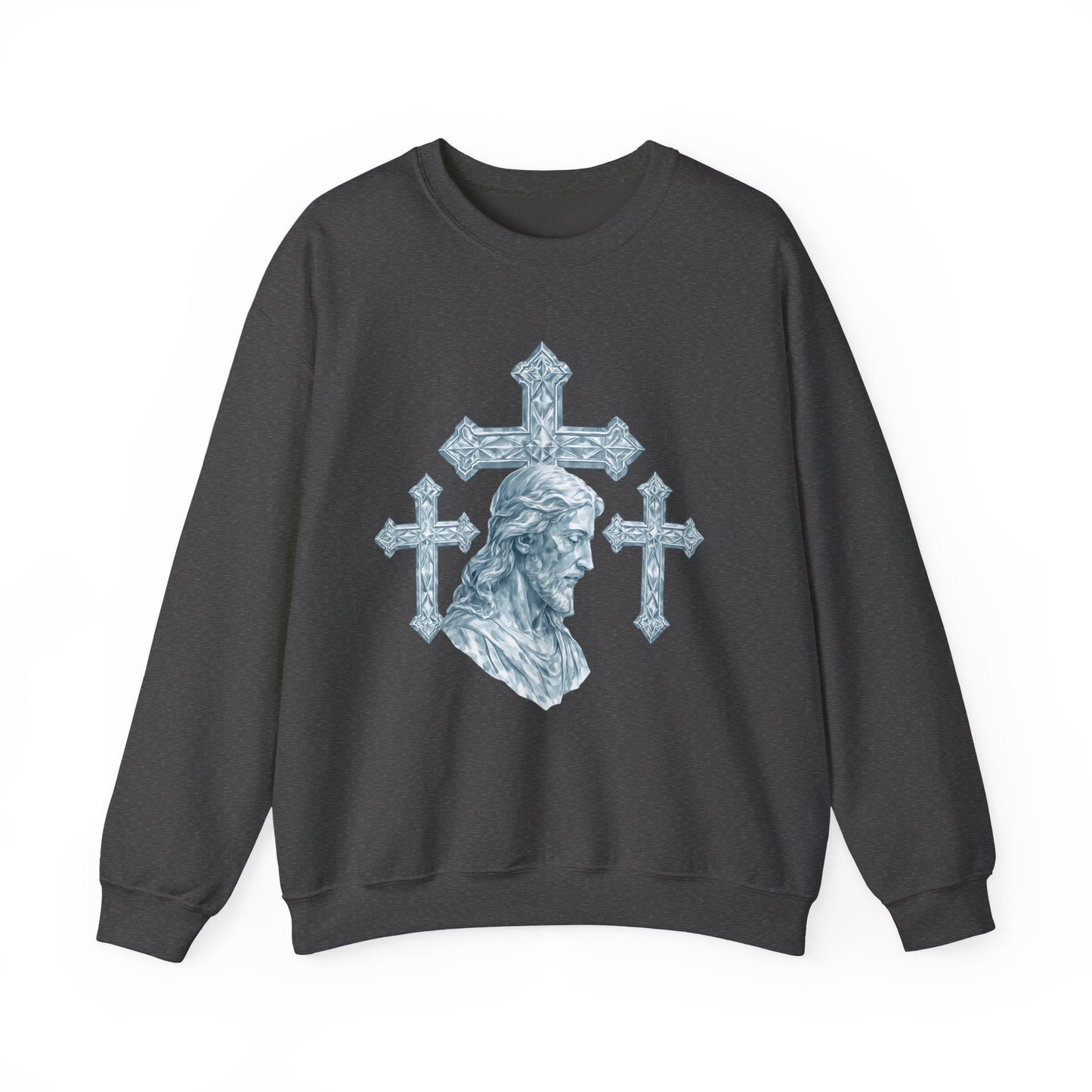 Religious Jesus & Cross Crewneck Sweatshirt — Divine Faith Armor
