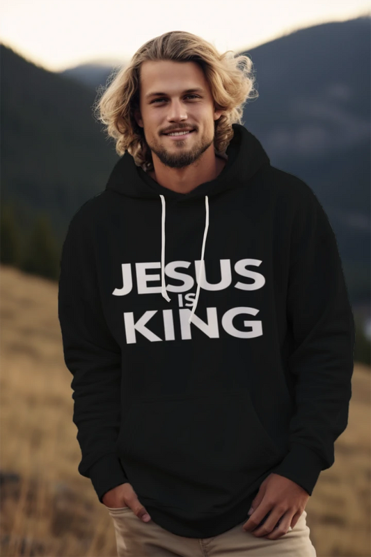 Divine Faith Armor™ Jesus Is King cameo hoodie and t-shirt, Christian apparel, faith-based streetwear, inspirational gift lifestyle