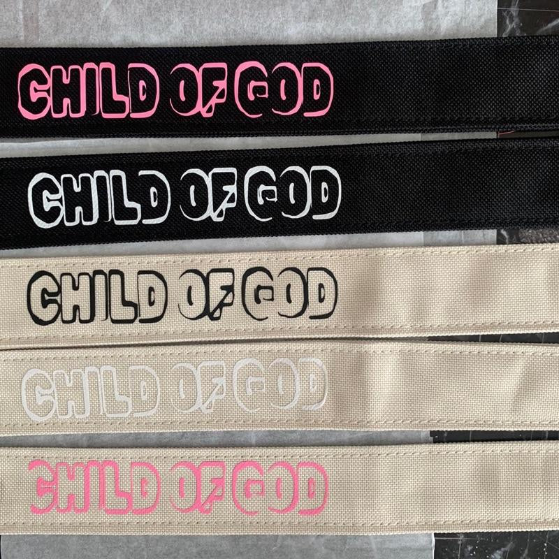 Child of God Canvas Keychain Wristlet - Christian Streetwear Style, Available in Multiple Color Options
