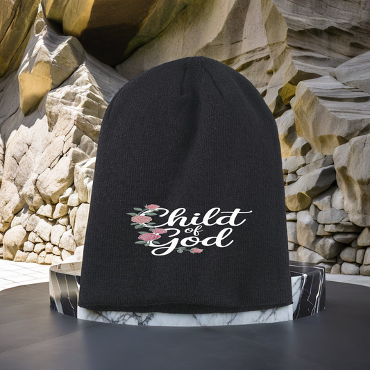 CHILD OF GOD Beanie with Roses Divine Faith Armor
