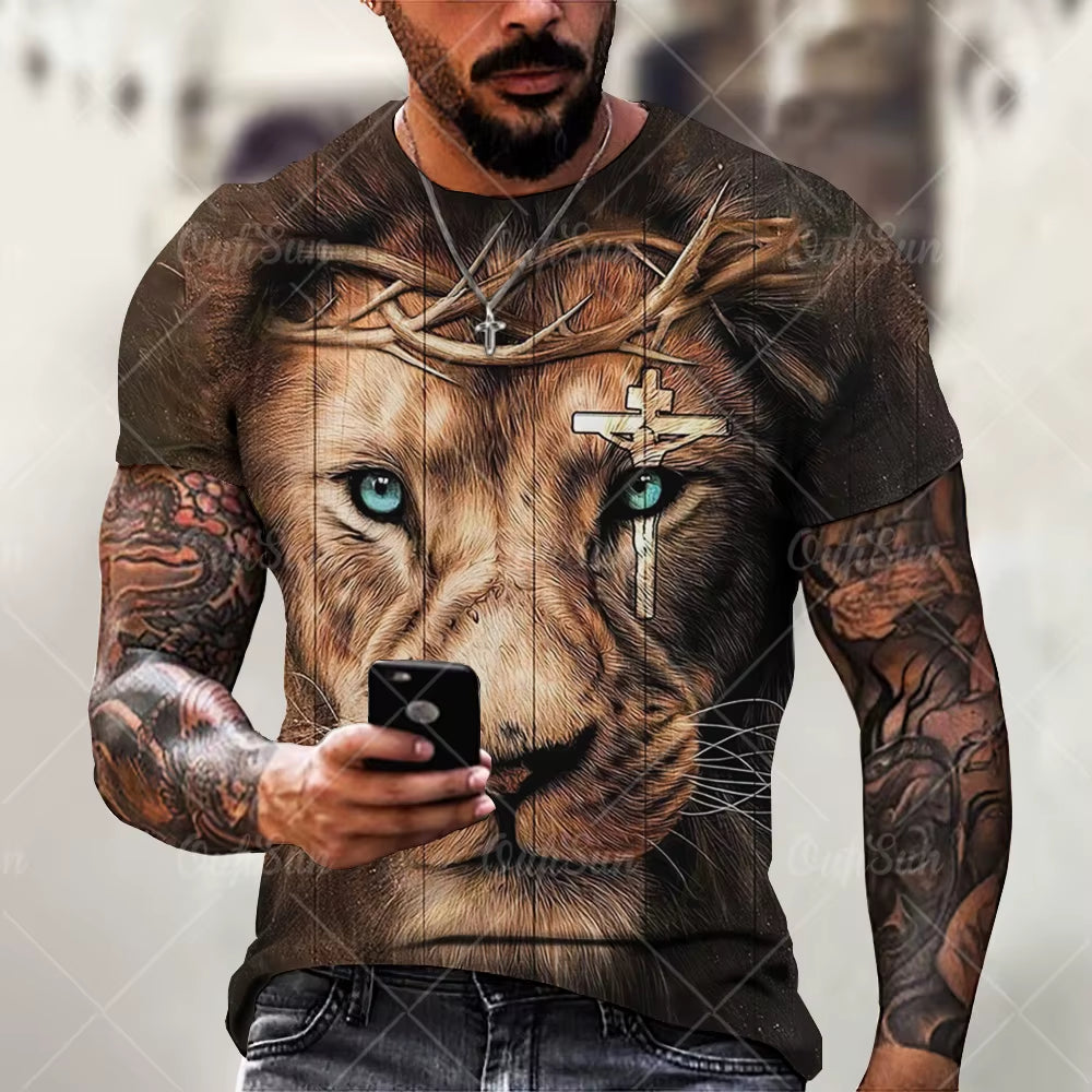 Christ Jesus T-Shirt for Mens 3D Print T Shirt Free Shipping Clothes Short Sleeve Streetwear Vintage Tops Tee Shirt Men Clothing