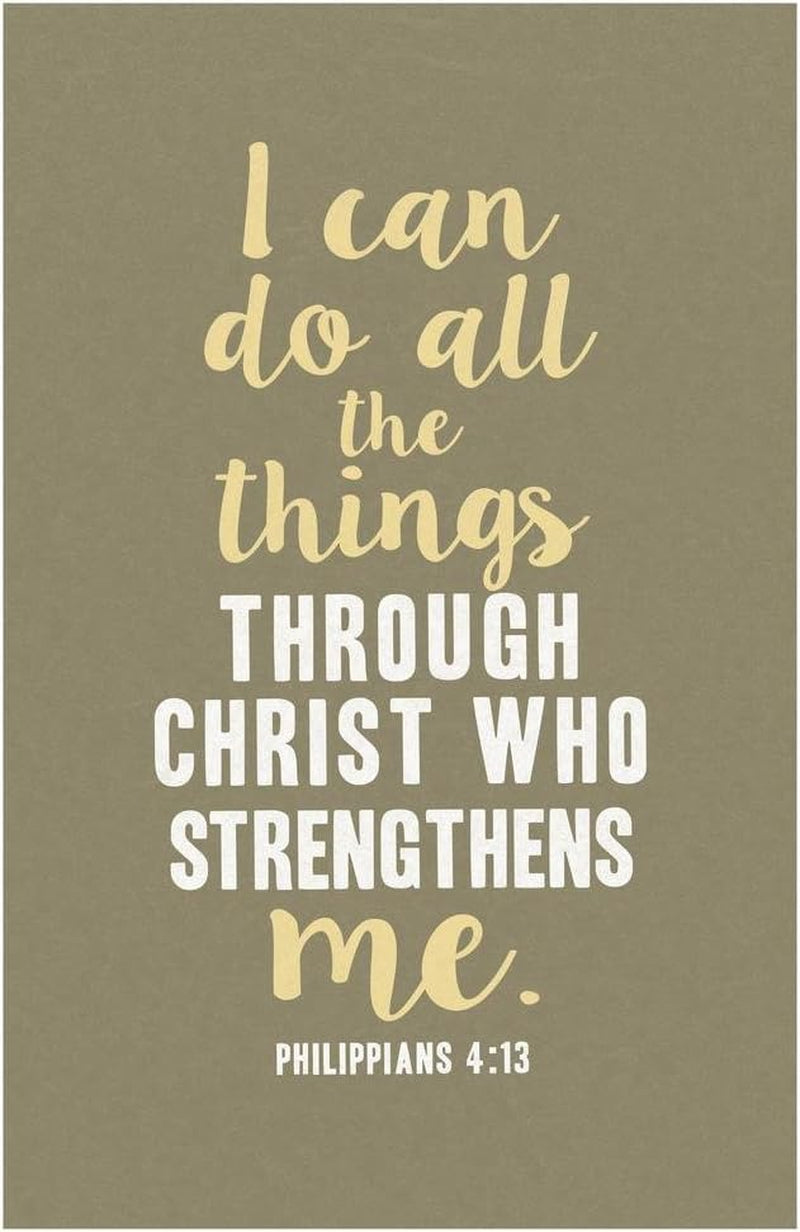 Philippians 4 13 I Can Do All Things through Christ Who Strengthens Me Motivational Cool Wall Art Print Poster 24X36