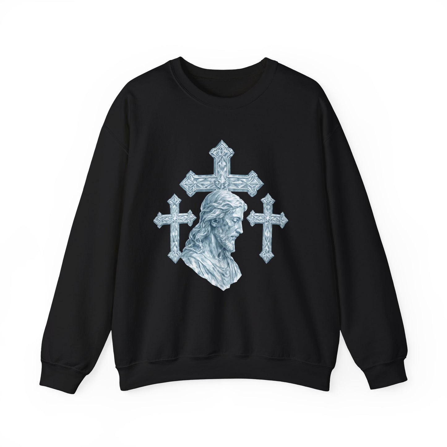 Religious Jesus & Cross Crewneck Sweatshirt — Divine Faith Armor